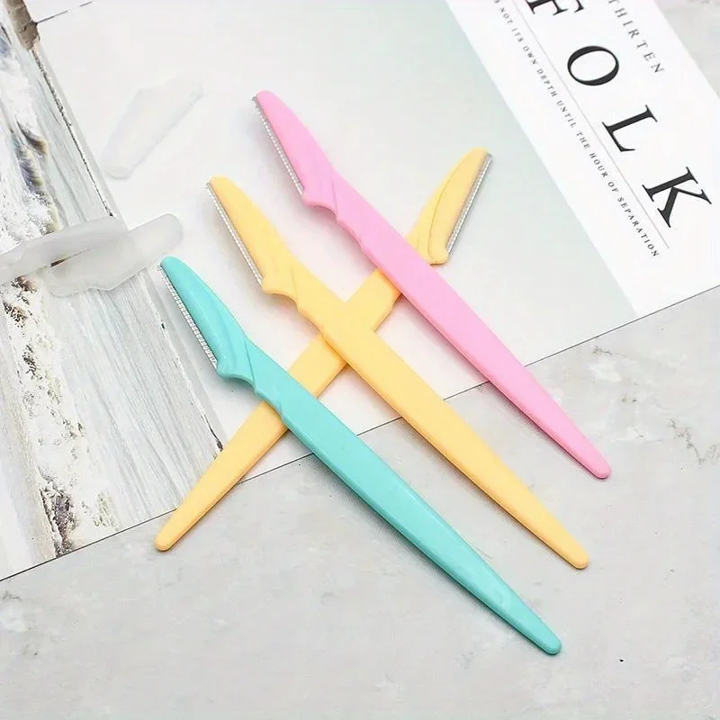 Ciseaux tranchants, outil de coupe de sourcils, outil de maquillage et de toilettage, emballage ample, rasoir à sourcils tranchant, sûr et efficace