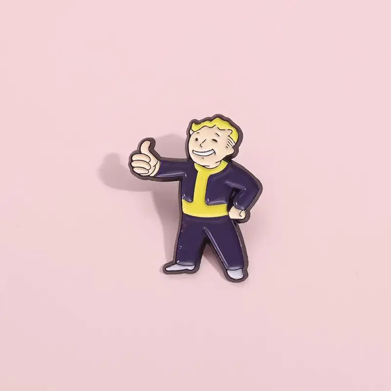 

Fallout shelter game brooch cartoon metal badge clothes backpack pin accessories medal