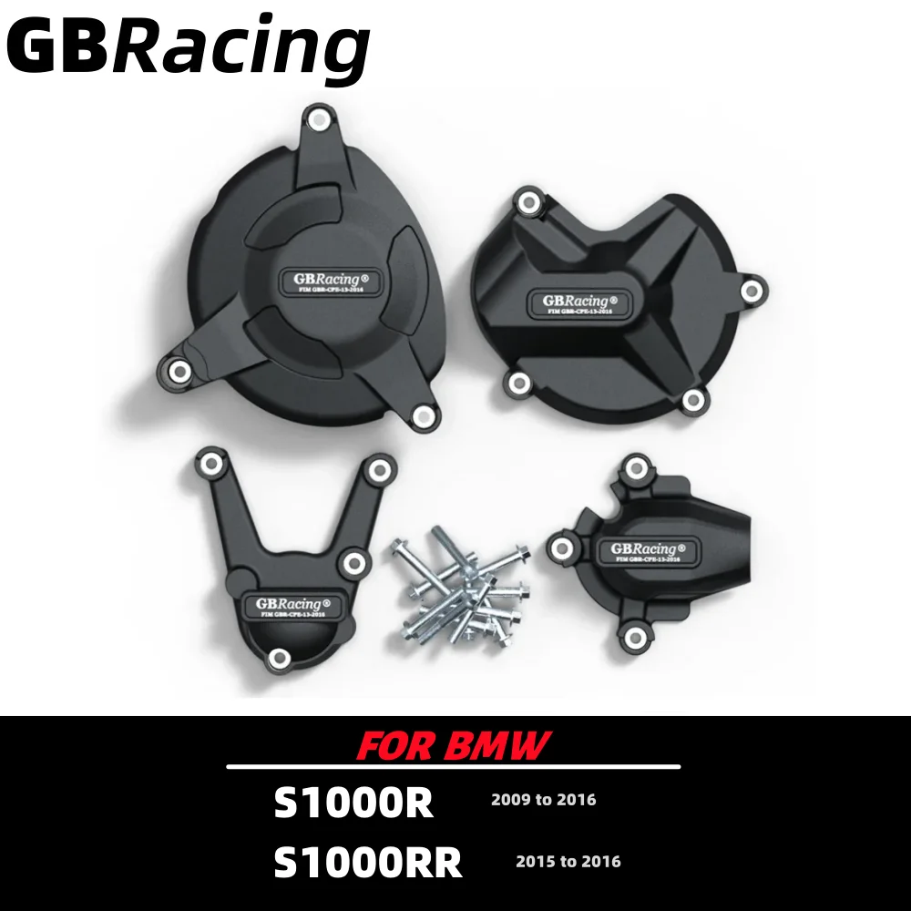 

GB Racing Engine Cover S1000R 2009-2016 S1000RR 2015-2016, BMW Motorcycle Parts Clutch Water Pump AC Generator Protective Cover