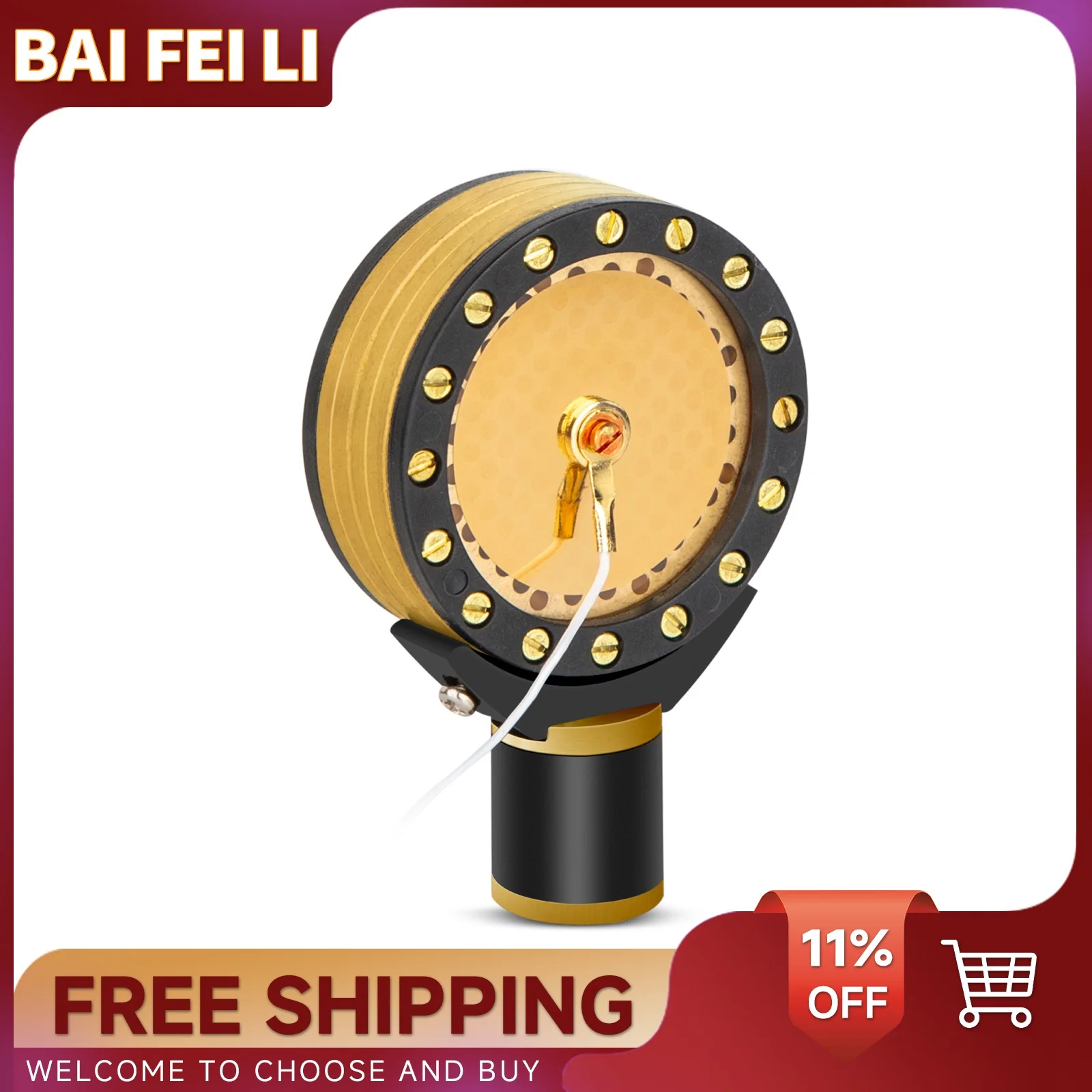 

BAIFEILI U87 Single Side 34 mm Large Diaphragm Cartridge Core Capsule With Brass & Plastic Saddle For Studio Condenser Mic