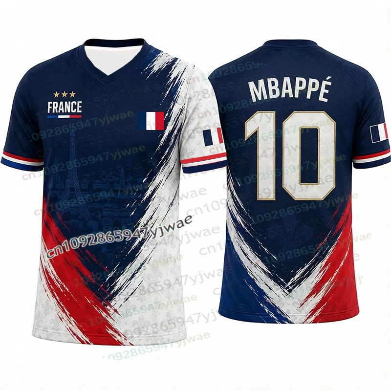 2026 New Mbappé 10 Soccer Tshirt for Men Women France Special Youth Football Jersey Summer Kids Sets Competition Training Tshirt