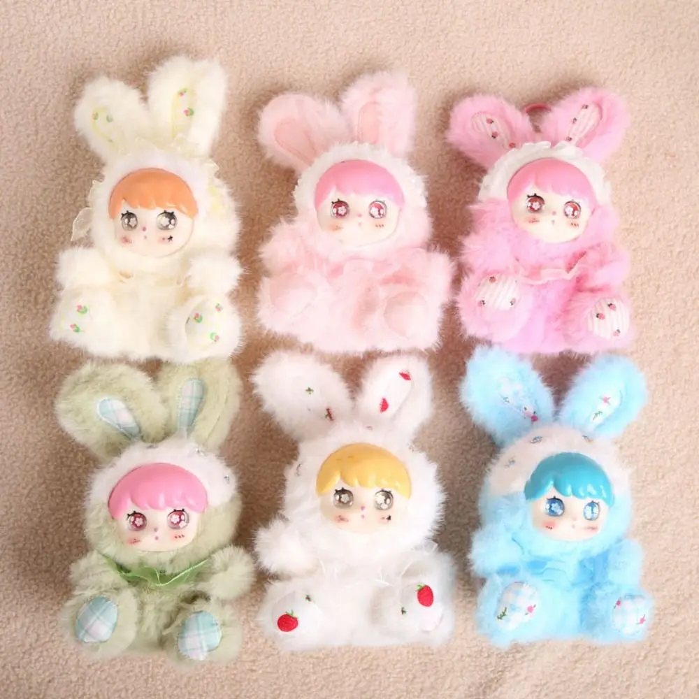 Trendy Bag Charm Rabbit Keychain Hangings Decoration Keychain Bunny Pendant 15cm Stuffed Animal Vinyl Girls Women