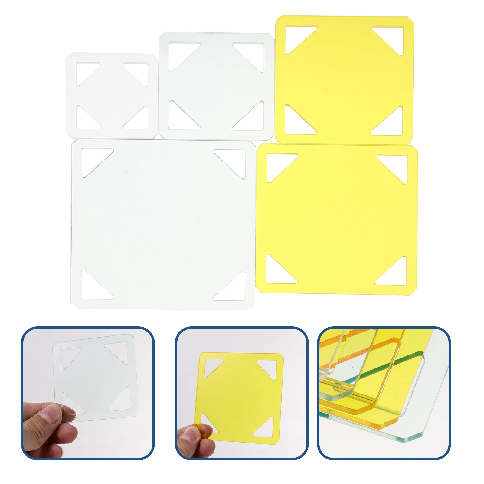 

5pcs Quilting Sewing Templates Embroidery Patchwork Frame Diy Craft Tools Kits For Beginners Professionals Large Medium Small