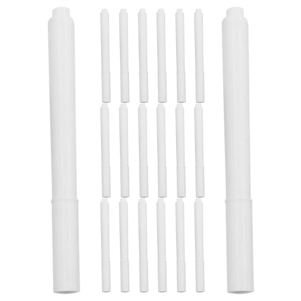 20 قطعة علامات المسح الجاف أقلام الطباشير السائلة البيضاء المائية لعلامات اللوح الزجاجي قابلة لإعادة الاستخدام غير سامة سهلة التنظيف الفصول الدراسية المنزل