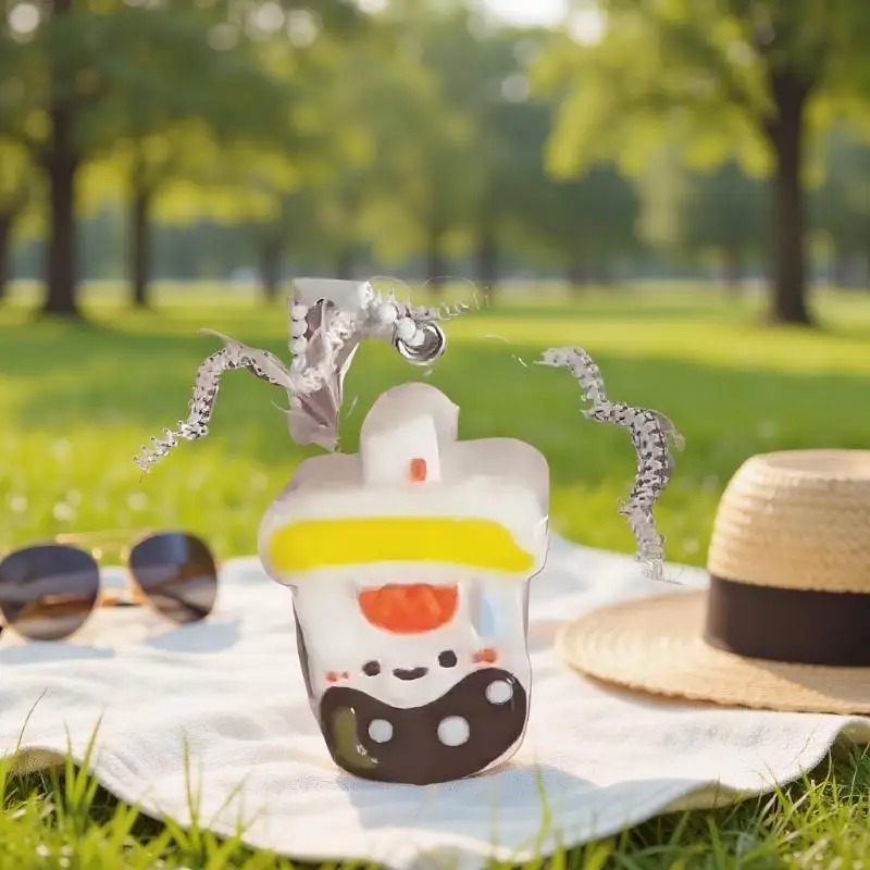 Stressverlichting Knijpspeeltje in schattig hamburger- en frietjesontwerp; Op siliconen gebaseerd met sleutelhanger, een perfect leuk decompresiecadeau