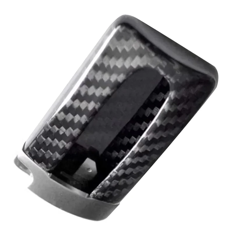 Funda protectora con mando a distancia de fibra de carbono Real en forma de U para Nissan GTR para Infiniti, funda para llave de coche, bolsa plateada