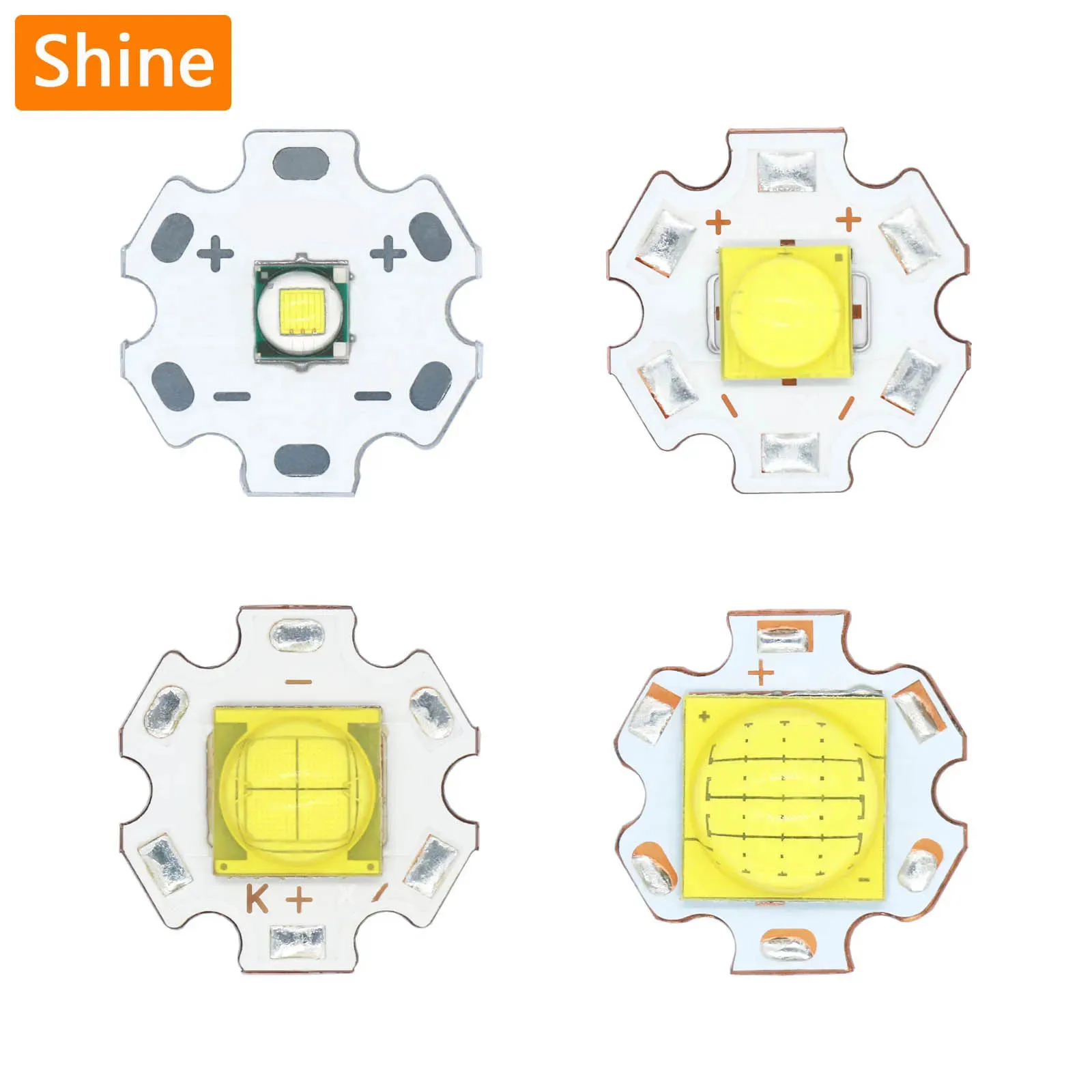 Perles LED XHP50 XHP70 XHP90 XHP110 LED COB PCB puce 5W 18W 30W 45W 54W 72W 20mm DC3V 5V 6-8V 24V pour lampe de poche éclairage de voiture bricolage