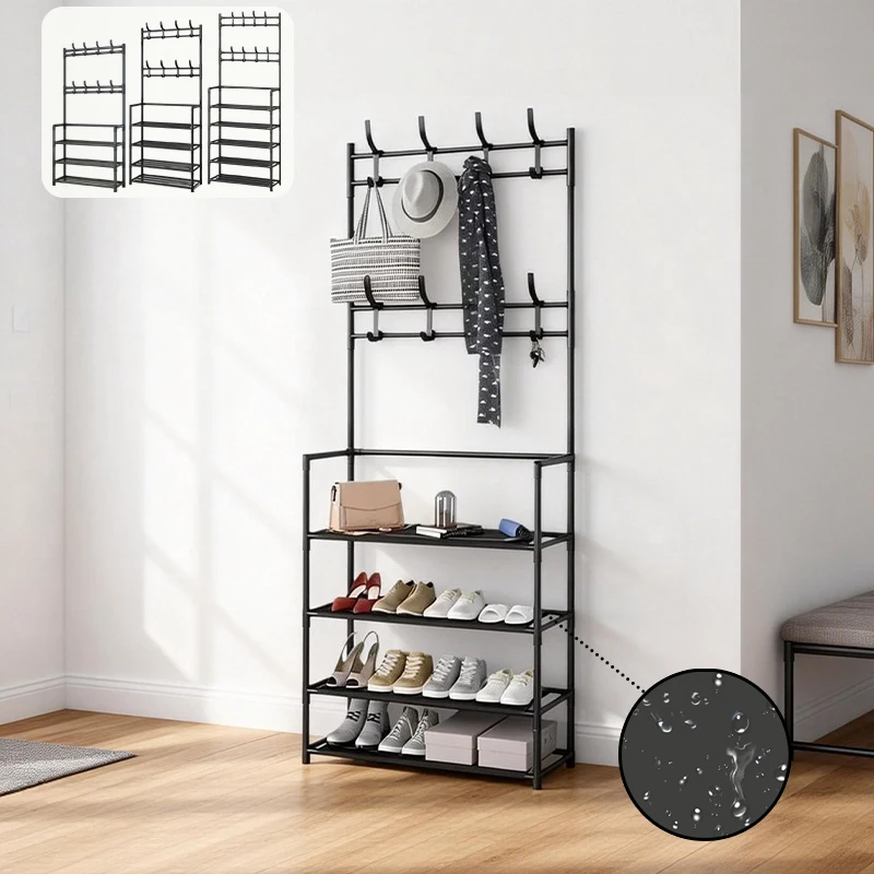 

Entrance Hall Living Room Shoe Rack 3/4/5 Floors Home Clothe Shoes Hat Sorting Rack Multifunctional Doorway Storage Space Saving