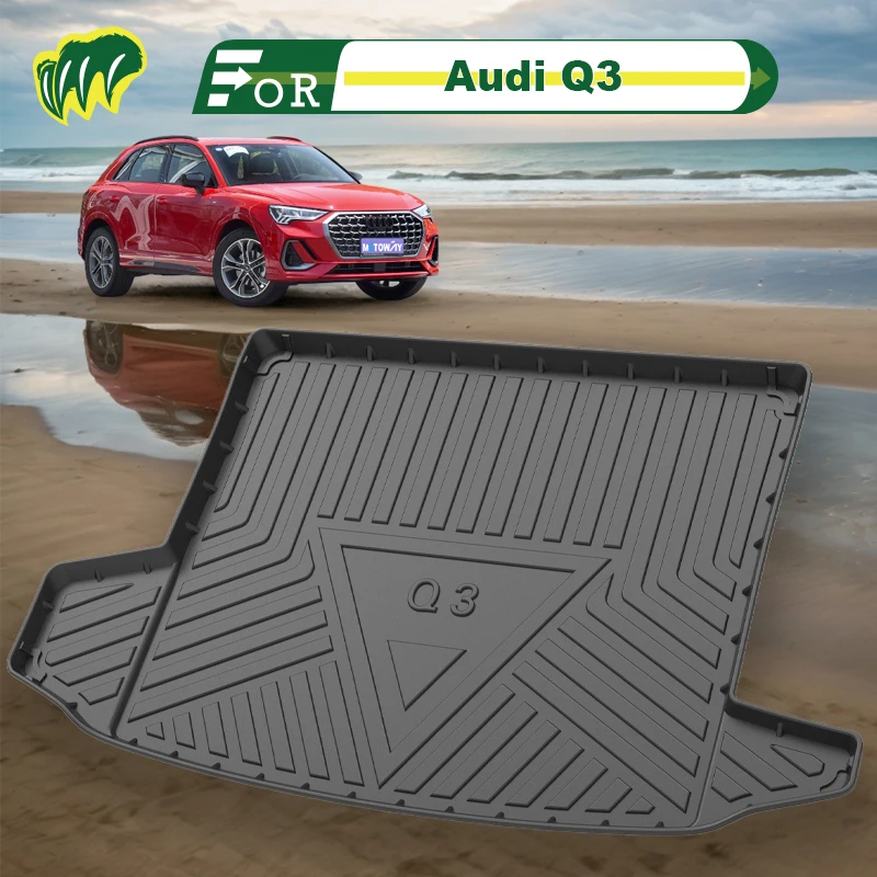 For Audi Q3 18 19 2020 21 22 2023 2015-2024 Custom Fit Car Trunk Mat All Season Cargo Mat 3D Shaped Laser Measured Trunk Liners