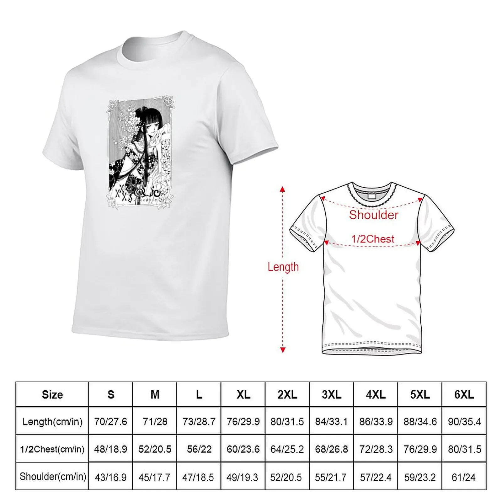 xxxHolic - Ichihara with Flowers T-Shirt Active Sports Short Sleeve Cotton Shirt