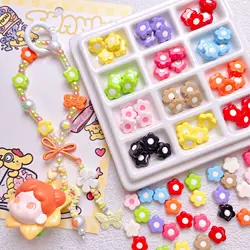 20pcs/lot AB Color Acrylic Beads UV Sunflower Beads For Jewelry Making Findings Loose Spacer Diy Bracelet Necklace Accessories