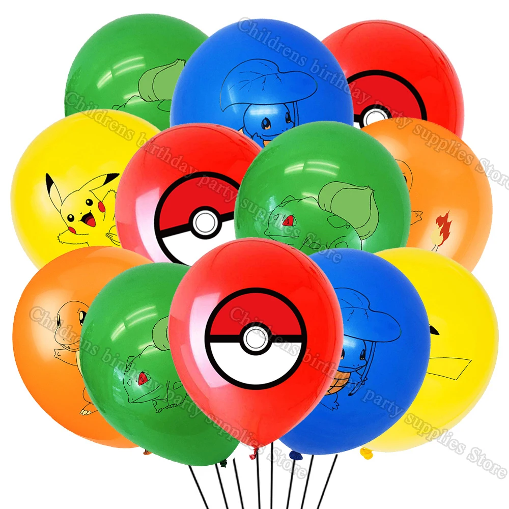 10/15/20 pz Pokemon Pikachu 12 pollici inflatex Ballon Anime animale bambini festa di compleanno forniture regalo fai da te decorazione del partito