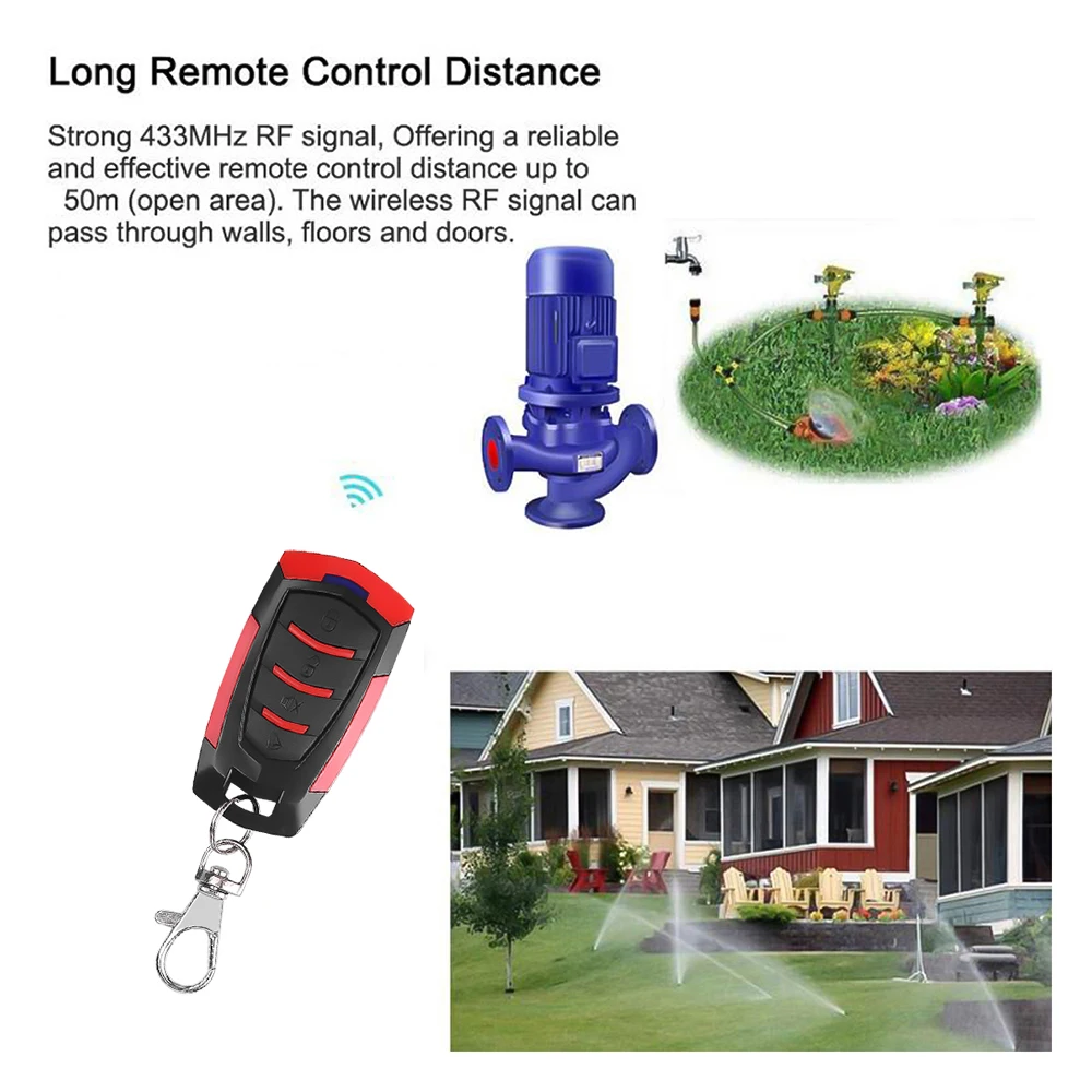 433 MHz Remote Control 4 Button Key Copy Code For Electric Garage Door Car Led Lamp Wireless Remote Controller