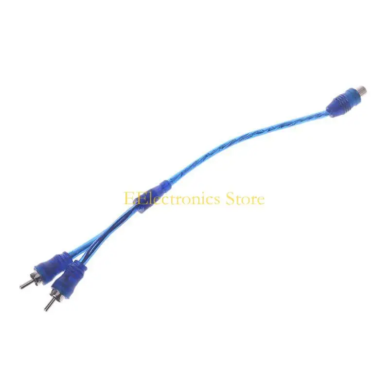 B03C Car MP3 RCA Adapter Cord 2 Male to 1 Female Y Splitter Cable Adapter Converter Wire AUX Amplifier