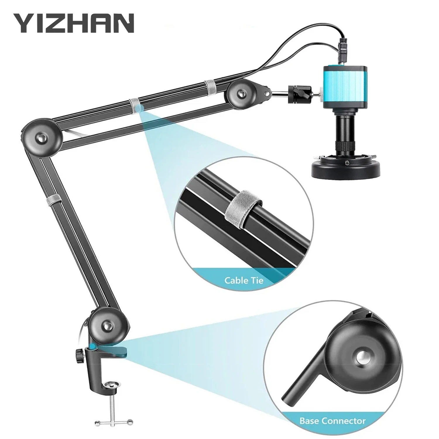 Yizhan 1080P 4K HD Industrial Microscope For Soldering Microscope 48MP HDMI VGA USB Digital Microscope Camera Updated Arm Stand
