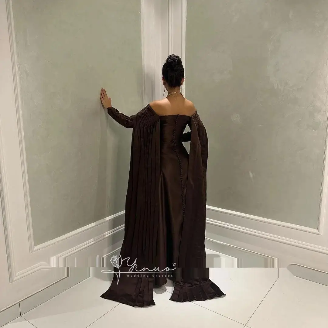 customized Dresses A-Line Evening Dress Off Shoulder Wedding Party Dress Ruffle Saudi Arabia Formal Dress 2025