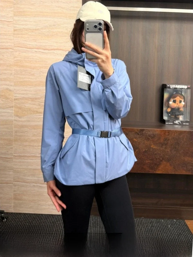 

L-Series Fashionable Unisex Hooded Jacket Windproof Water-Resistant Casual Long Sleeve Zipper Polyester Spring Outerwear