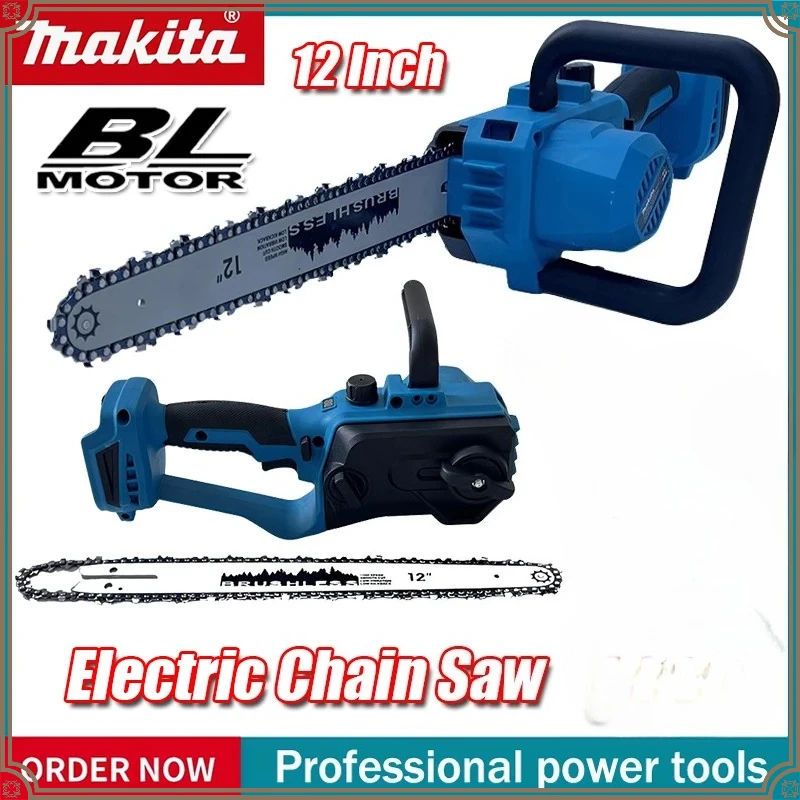 

Бесщеточная электрическая цепная пила Makita 12 дюймов с цифровым дисплеем, аккумуляторная, для обрезки садовых деревьев и веток, для батареи 18В