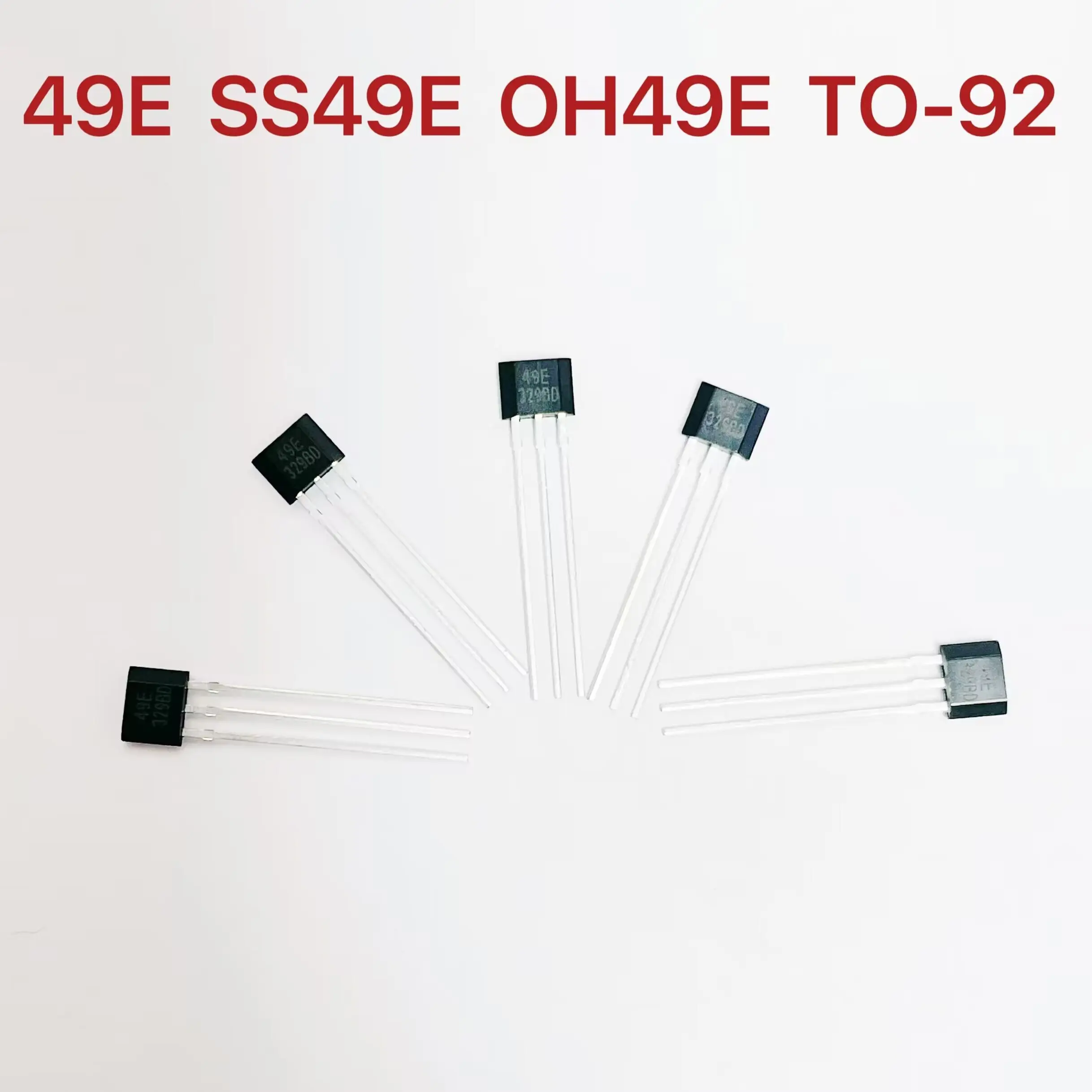 100pcs/lot 49E AH49E  TO-92 Hall Element OH49E SS49E Hall Effect Sensor Linear Switch