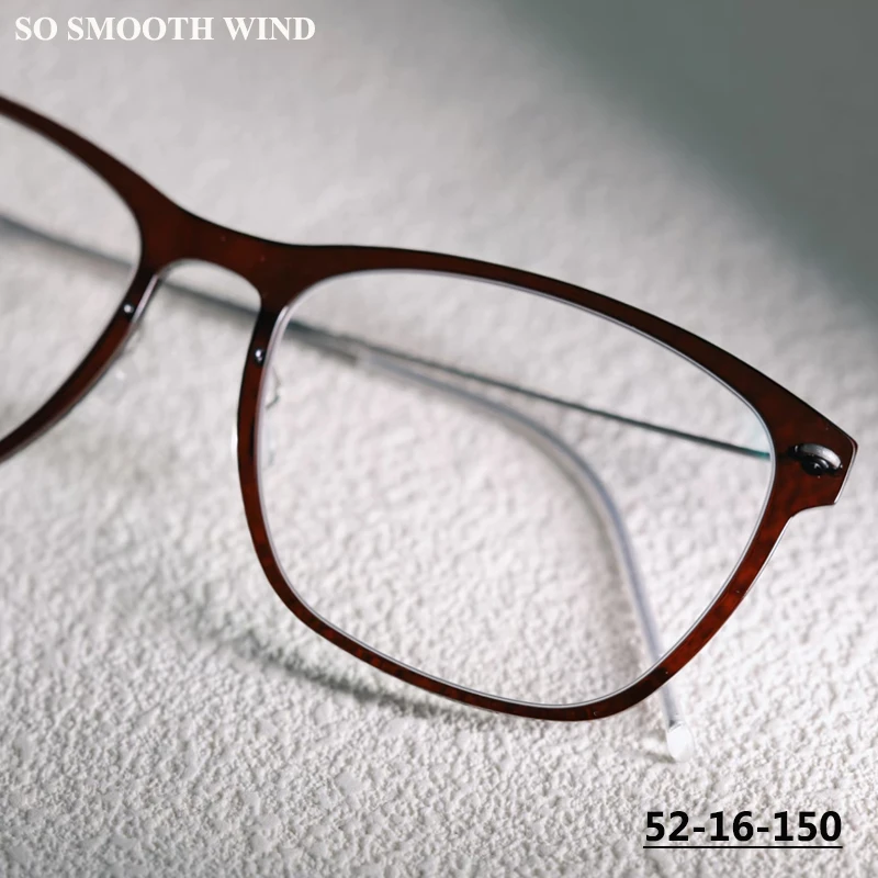 

Denmark Brand Screwless Titanium Acetate Glasses Frame 6525 Ultralight Men Square Business Eyeglasses Women Spectacles Eyewear