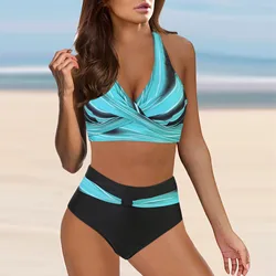 New Women Swimsuit 2023 Sexy Ladies High Waist Bikini Swimwear Female Two Piece Beachwear Printed Boho Bikinis Set Bathing Suit