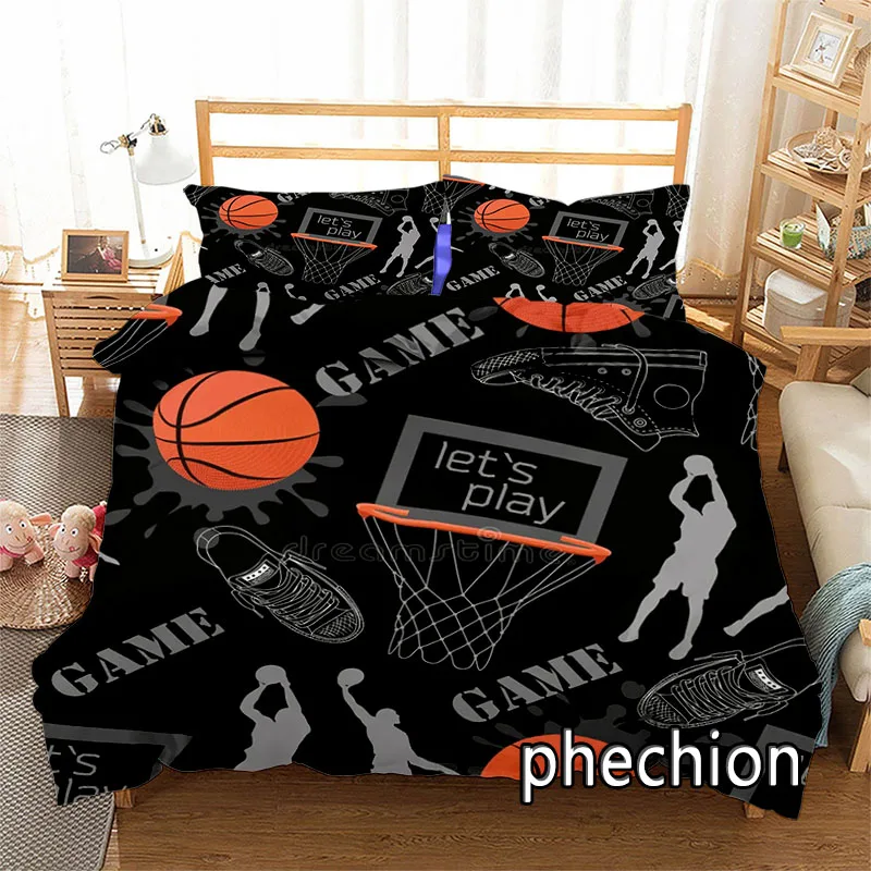 New Basketball Sports Pattern 3D Print Bedding Set Duvet Covers Pillowcases One Piece Comforter Bedding Sets K614