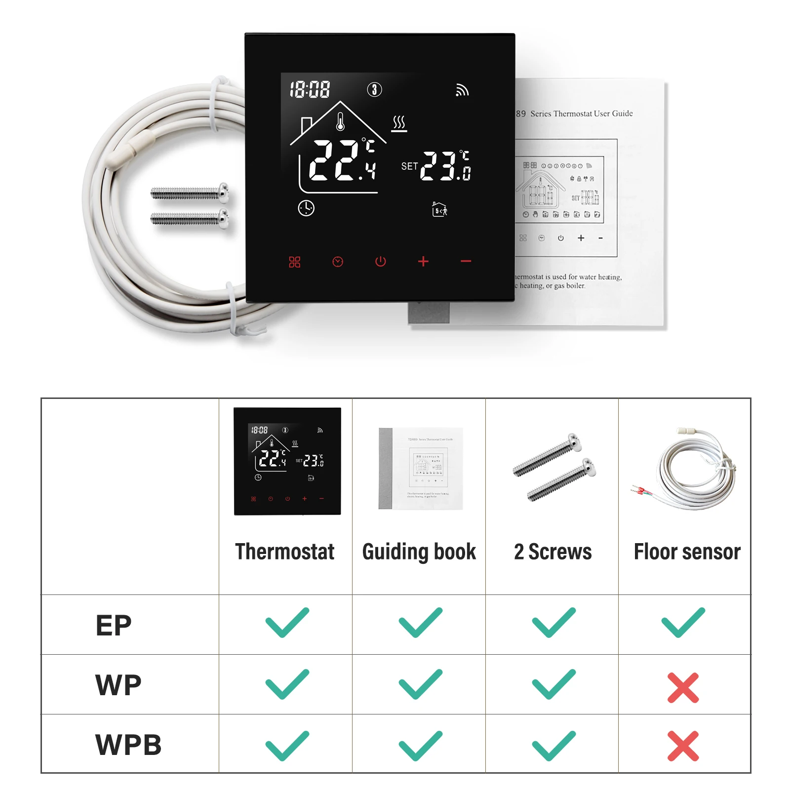 Beok Tuya WiFi Thermostat For Electric Heating Water Gas Boiler Temperature Controller Work with Alexa,Google Home,Alice