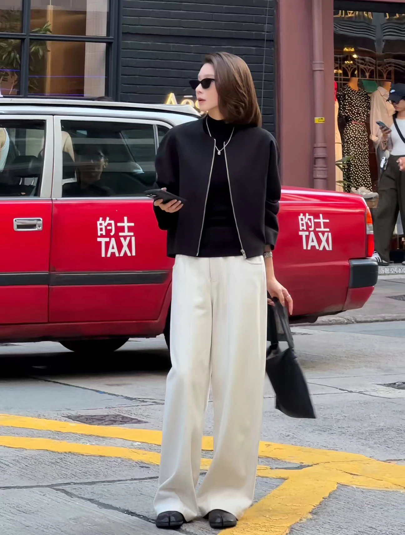 

High Waist Straight Leg Jeans Zhou Design Autumn Winter New Style Versatile Slimming Mid-Seam Casual Cotton Denim Pants