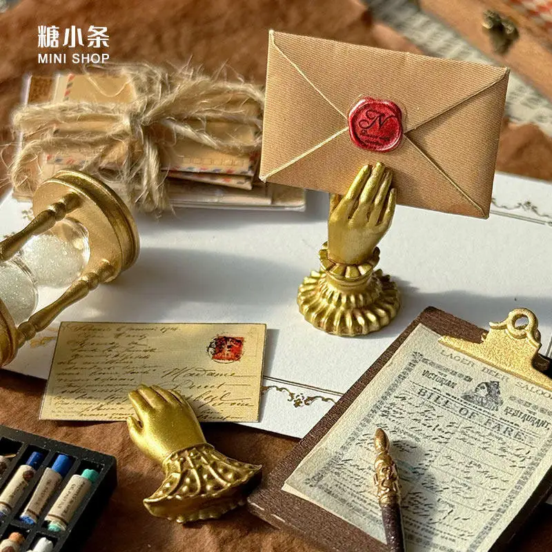 1:6 1:12 Mini Model Mebli do Domku dla Lalek Akcesoria Vintage Ręcznie Robione Zawieszki Zakładki do Książek Koperty Bjd Ob11 Gsc Blyth Żołnierz Lol Rekwizyt