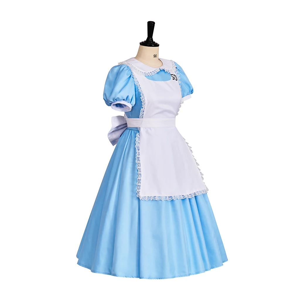 Movie Alice Cosplay Blue Maid Dress Halloween Carnival Costume Stage Play Costume