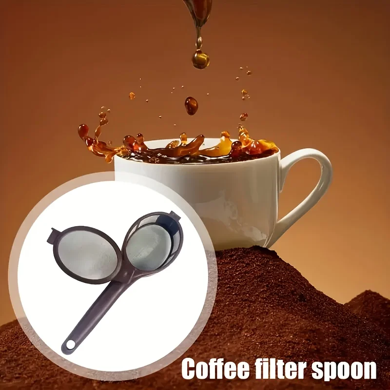 Portable Coffee Filter Spoon, High Performance Capsule Powder Filter for Coffee Machine, Plastic Baking Tool