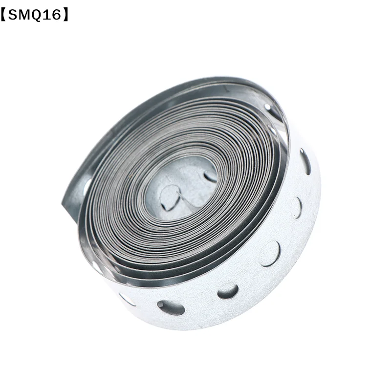 1 Roll Galvanized Steel Tape Hanger Strap Pre-Punched Multi-Slot Metal Tape For Pipe Supports Hanging And Sheet Metal Work【SMQ】