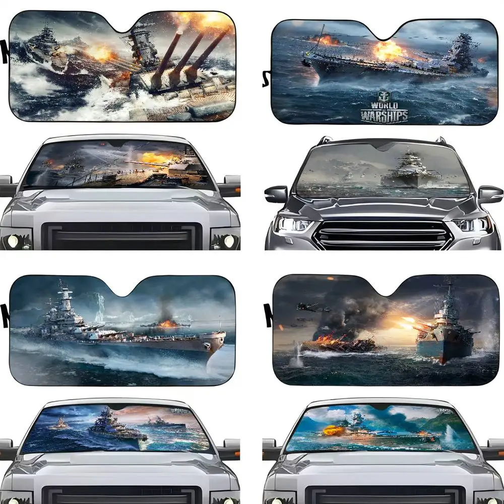 

World Of Warships Anime Car Sun Shade Front Windshield Coverings Blocker Auto Protector Window Visor Screen Cover