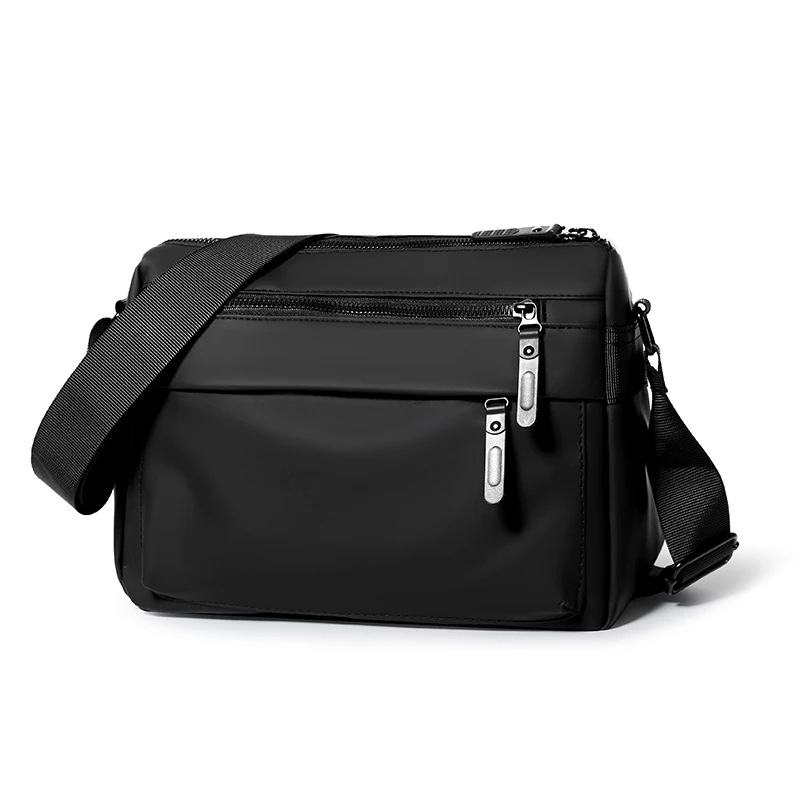 Men's Waterproof Nylon Crossbody Bag Lightweight Travel Pack for Outdoor Sports Casual Style with Color Block Design 가방 bolsas