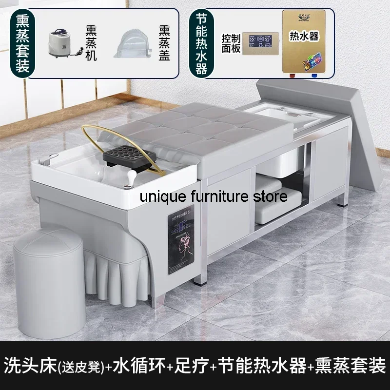 Foot Basin Hair Washing Bed Japanese Comfort Massage Head Spa Shampoo Chair Salon Luxury Behandelstoel Salon Equipment MQ50SC