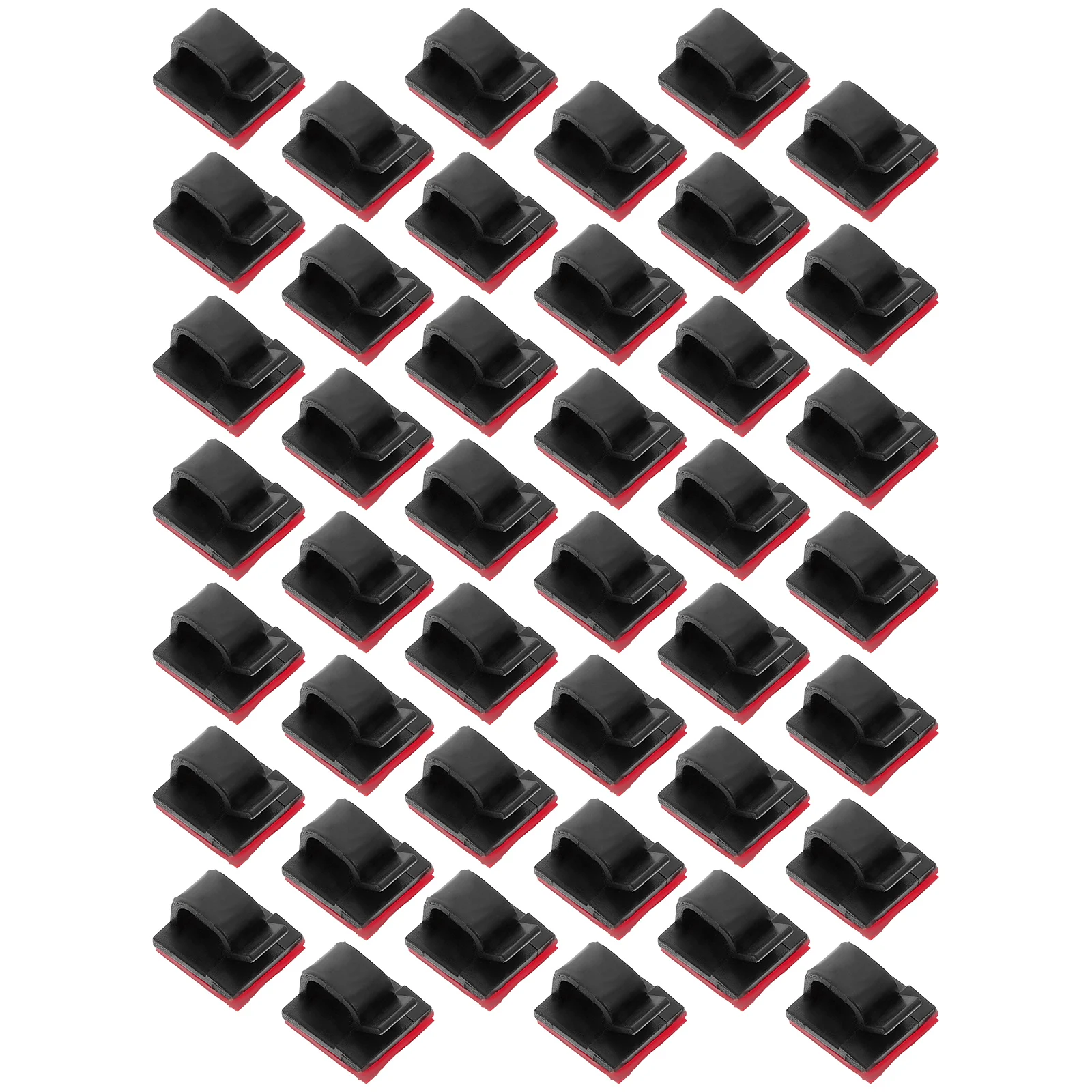 

50pcs Cable Management Holder Self Adhesive Plastic Organizer Black Charging Wire Fixer Cord Clips Desk Tidy Solution Headphone