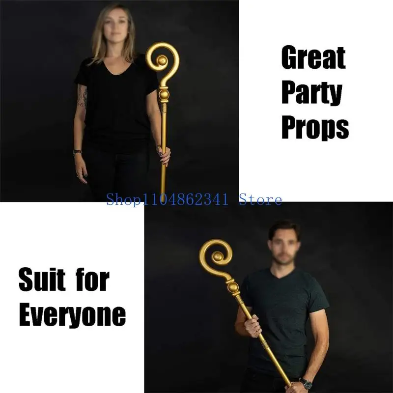 

5asd Plastic Wizard Scepter With Realistic Texture Themed Party Essential For Cosplayers Event Performers