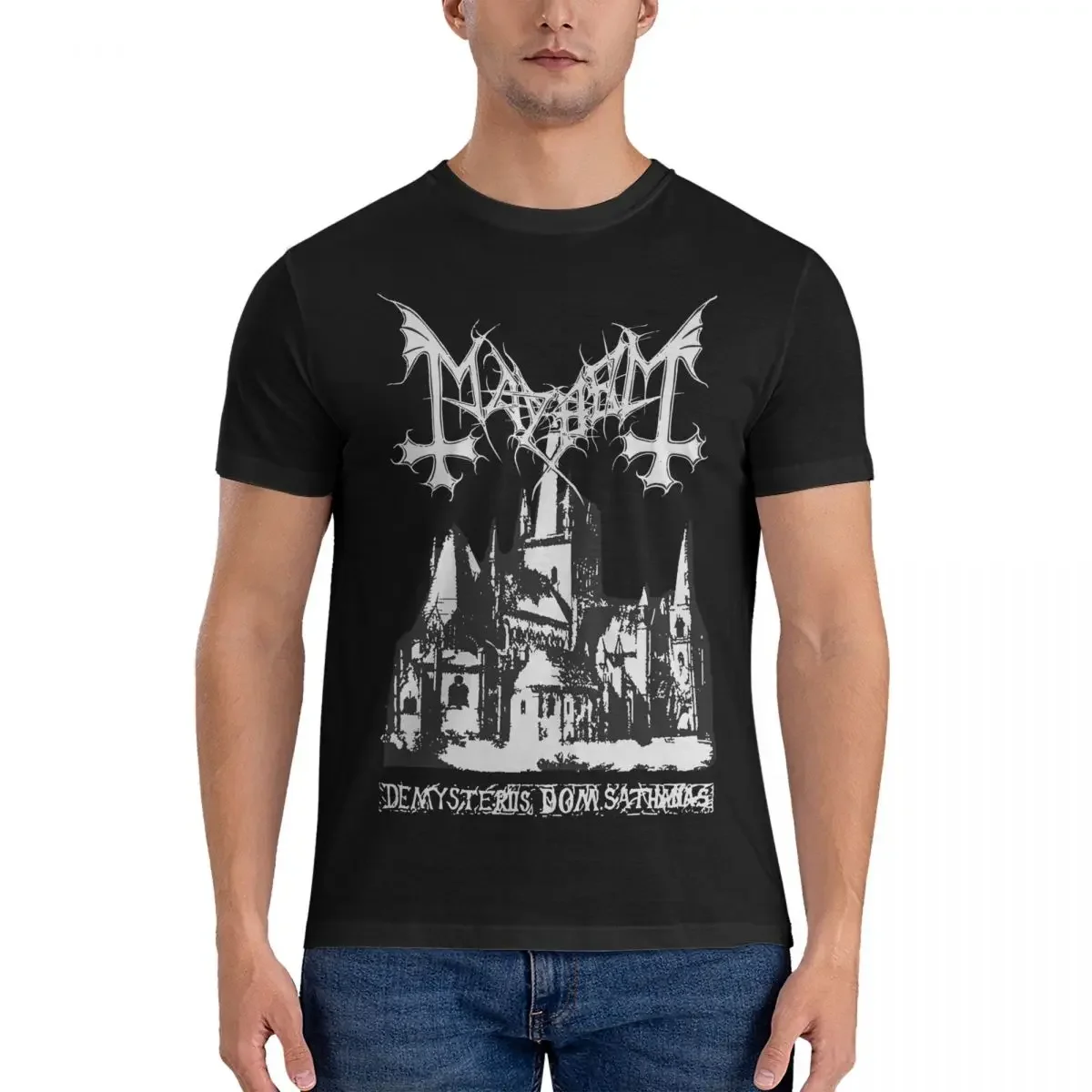 Fun Band De Mysteriis Dom Sathanas Alive T-Shirt Men O Neck Cotton T Shirts Mayhem Short Sleeve Tees Summer Tops