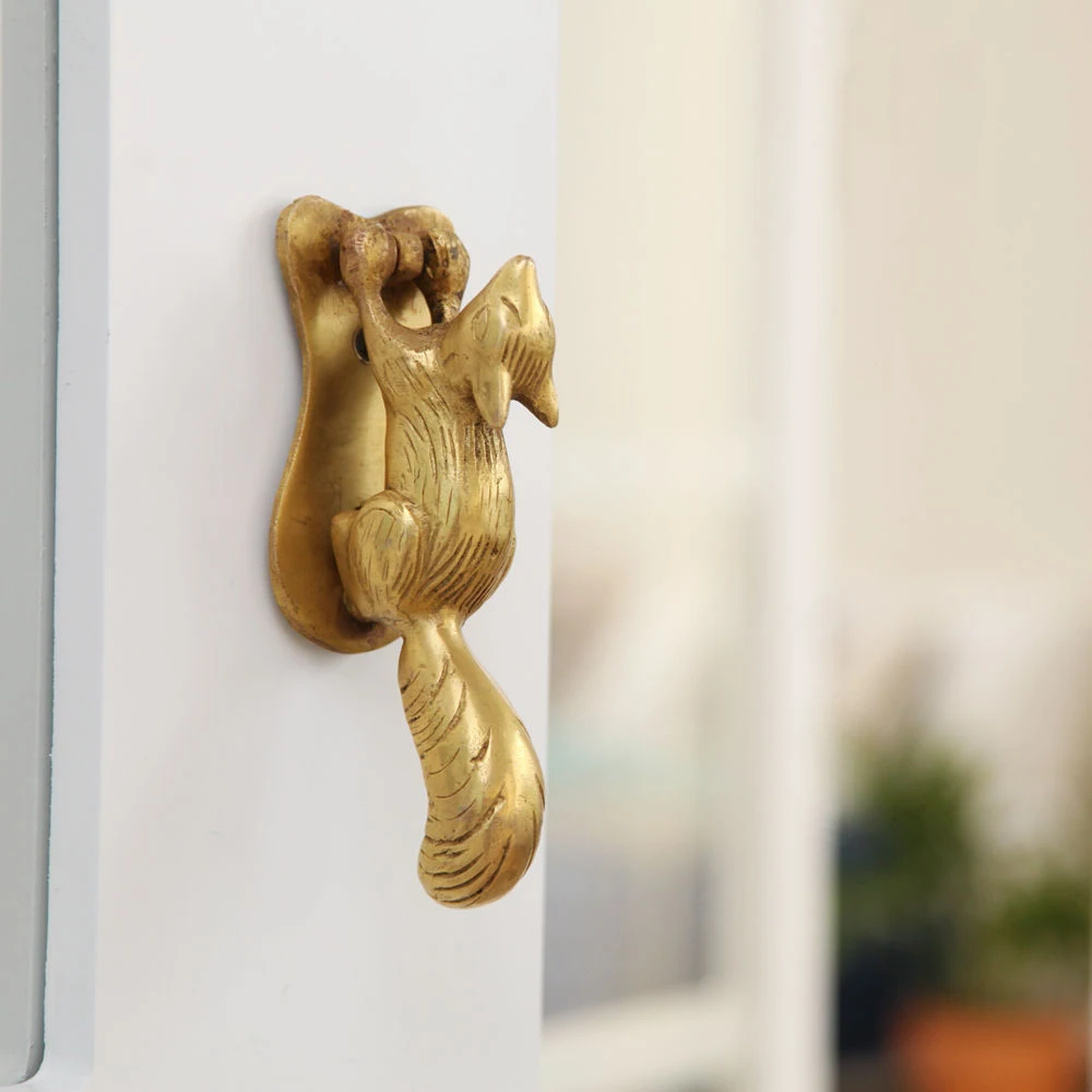 1pc squirrel Southeast Asia handmade copper cabinet door handle knocks on the door handle