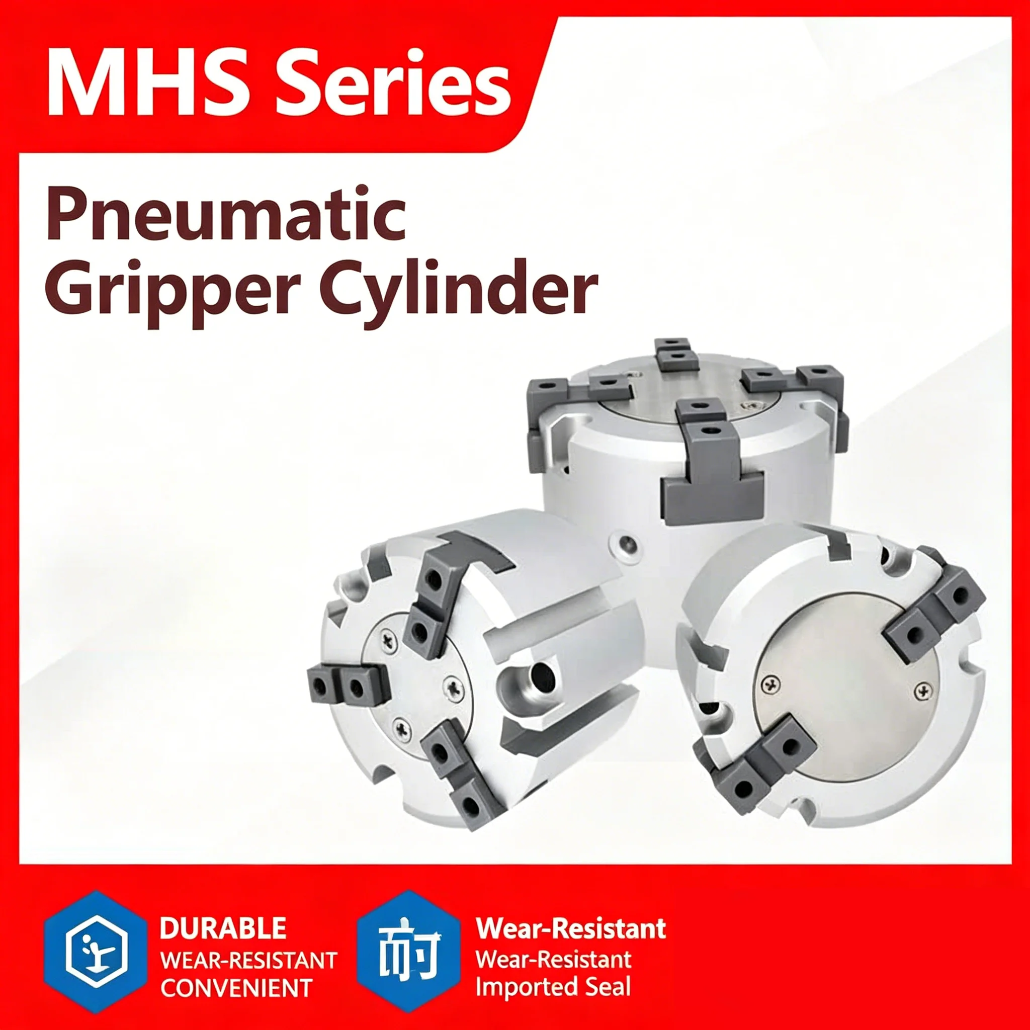 MHS2/MHS3/MHS4 Series  Parallel Type Pneumatic Gripper MHS 16D 20D 25D 32D 40D 63D 80D Two-jaw Three-jaw Air Gripper