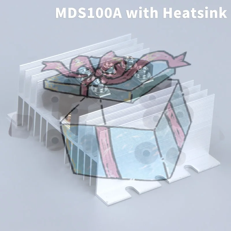 【CCA】MDS100A/1600V Three Phase Rectifier Bridge Installing The W-95 Heatsink Three Phase Biode Bridge Rectifier 100A