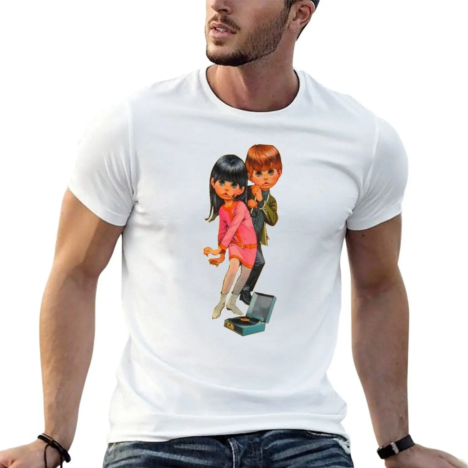 Those Cute Dancing Kids with the Big Eyes T-Shirt graphic t shirt vintage tops men t shirts high quality