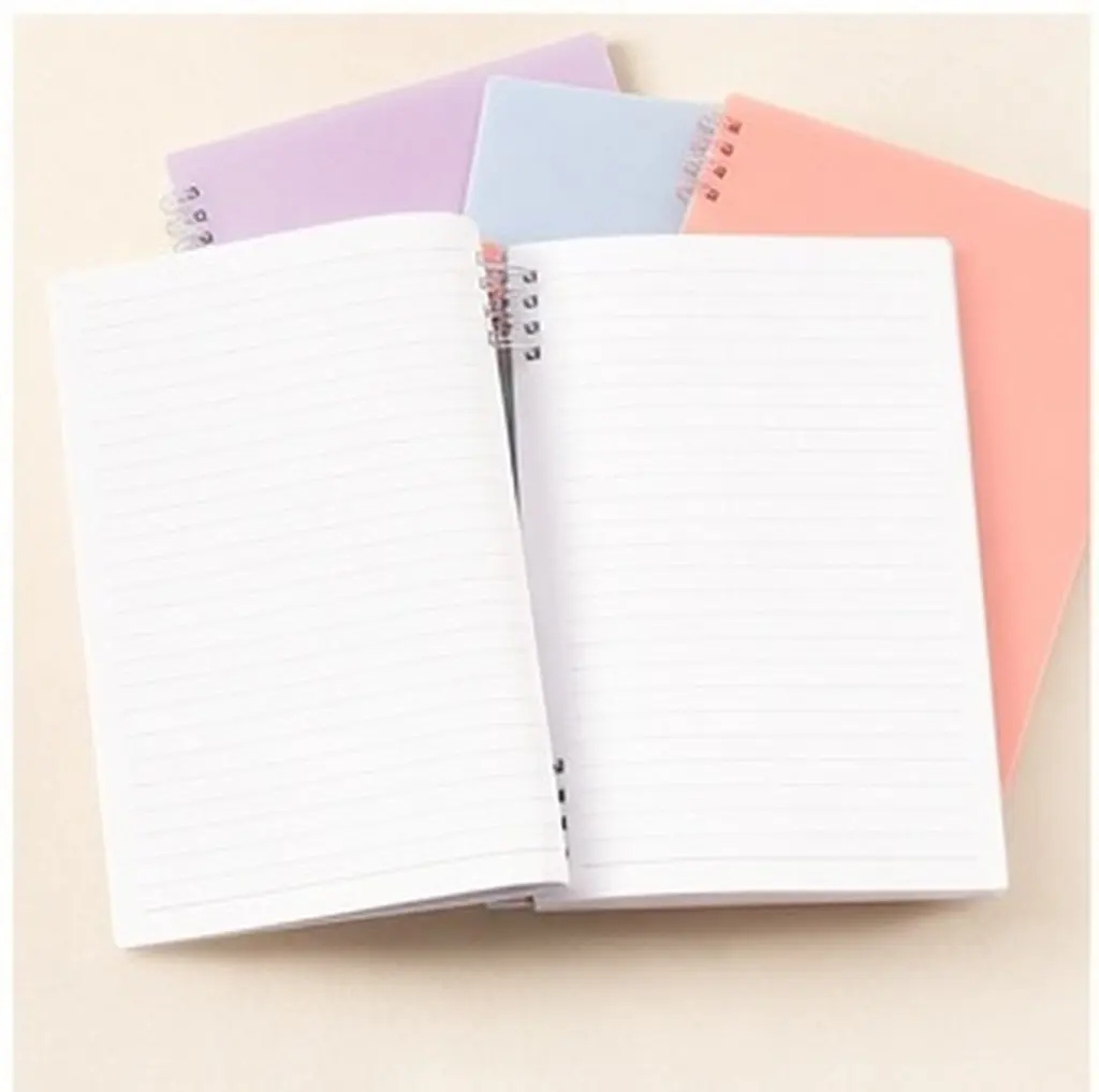 3Pcs Spiral Notebooks Plastic Cover Note Books for Journaling Note Taking Work Study Creative Writing Sketch