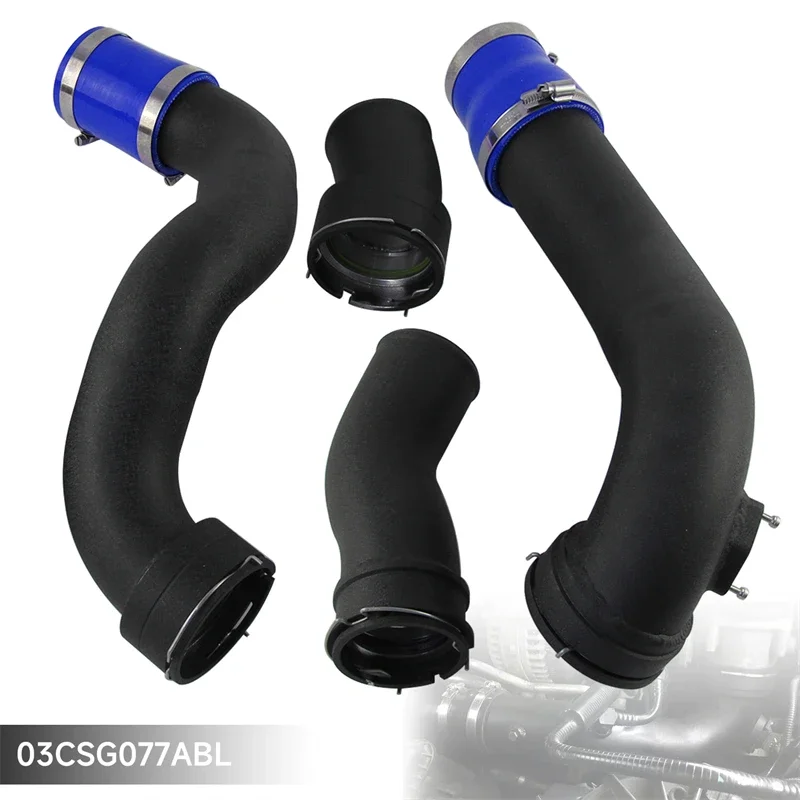 For BMW F07 F10 535i 640i Charge Pipe + Boost Pipe Hose Kit 740i N55 Single Turbo 3.0L Performance Aluminum Black/Blue/Red