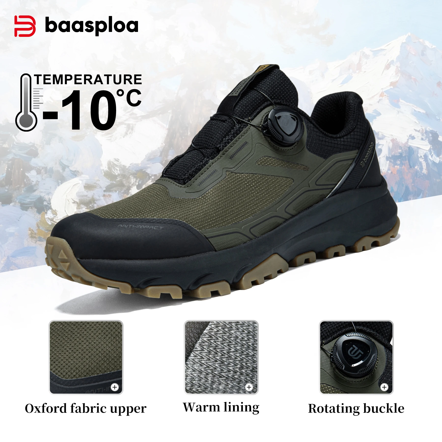 

Baasploa/мужская походная обувь, сетчатые дышащие уличные кроссовки, мужская легкая повседневная обувь, нескользящая износостойкая уличная теннисная обувь