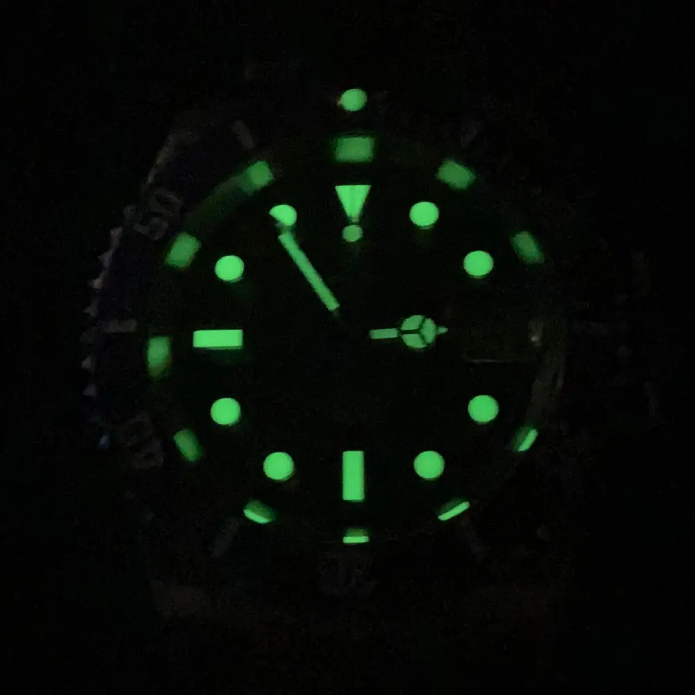 24 Jewels NH35A Tandorio 40mm Mystic Purple dial 200M Waterproof Men SUB Wristwatch 120 Clicks Rotating Bezel Green Luminous
