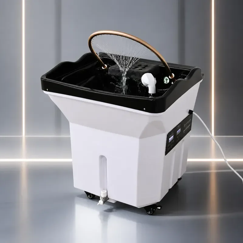 Mobile Water Storage Head Treatment Bed with Free Water Connection Shampoo Machine Splicing Instrument Water Circulation