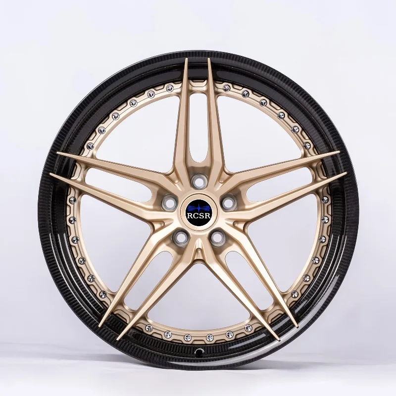 17-22 Inch Multi PCD Carbon Fiber Two-Piece Forged Wheels Custom Lightweight Aftermarket Modern Car Tuning Rims