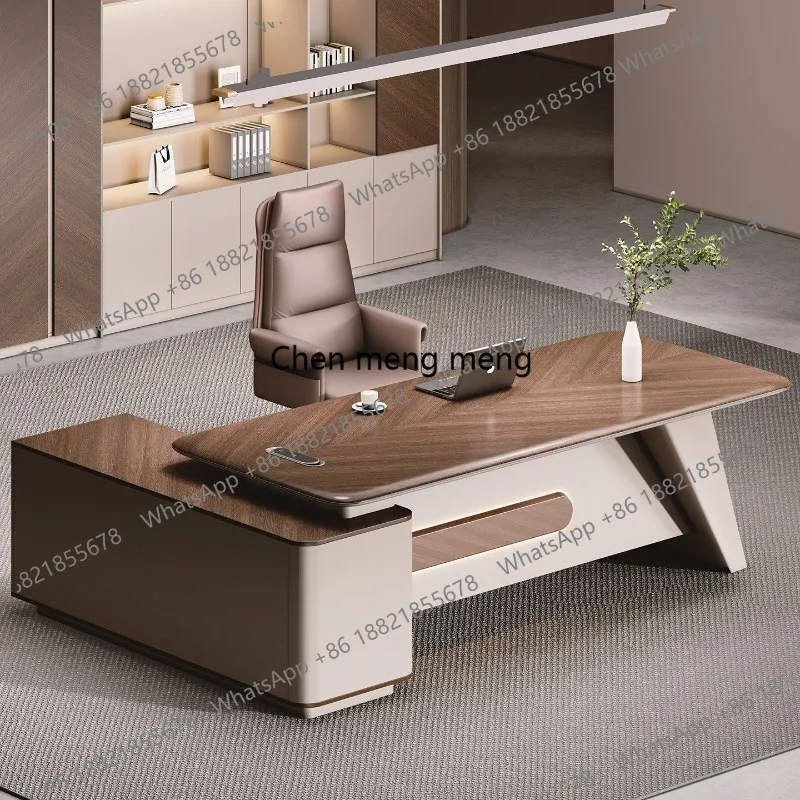 Boss desk light luxury high-end desk president manager office furniture table chair combination set