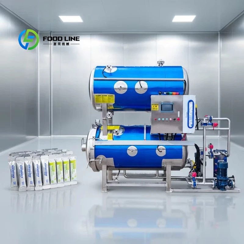 150kg/h Food Sterilization Equipment Double Retort Sterilizer Manufacturer for Pouches Bags Customized